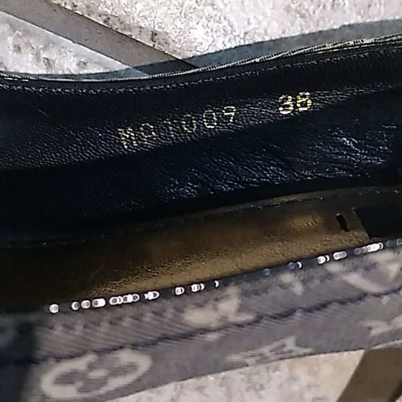 LOUIS VUITTON DENIM MONOGRAM HEELS SEXY  38 - Picture 2 of 9